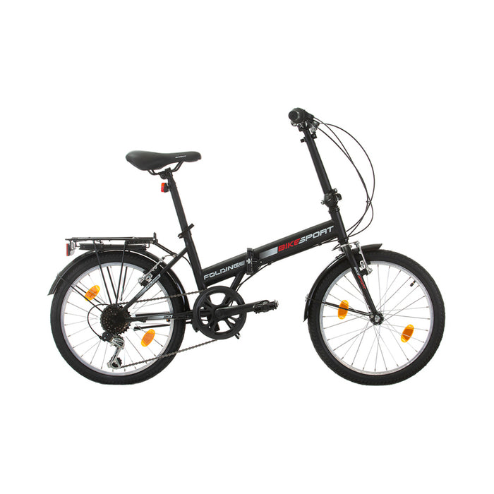 Bicycle BIKESPORT FOLDING 20" BLACK 6 SPEEDS, STEEL FRAME