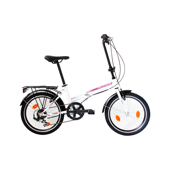BIKESPORT FOLDING 20" WHITE STEEL FRAME