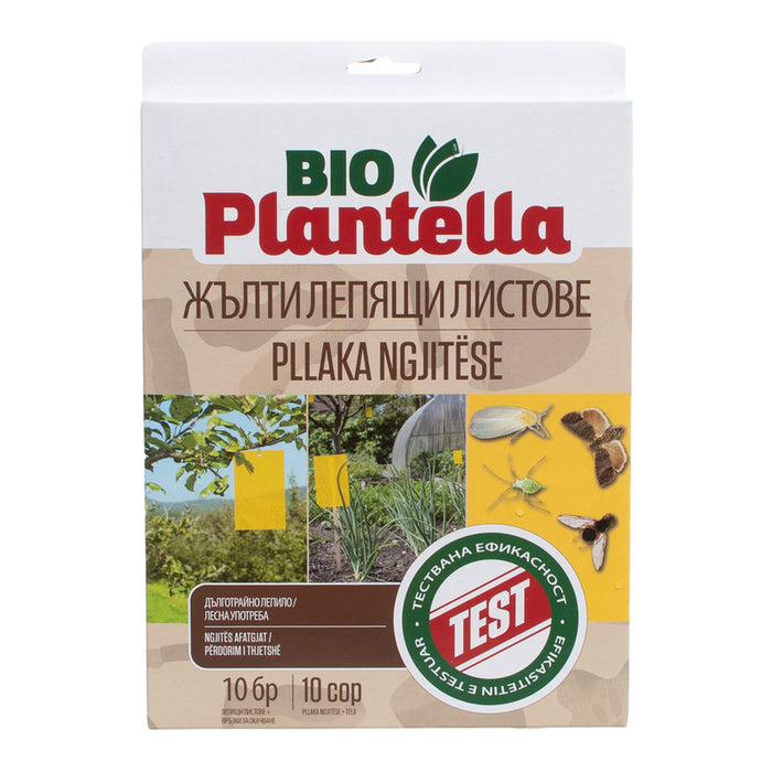 ADHESIVE YELLOW TAPES AGAINST PESTS 10PCS BIO PLANTELLA