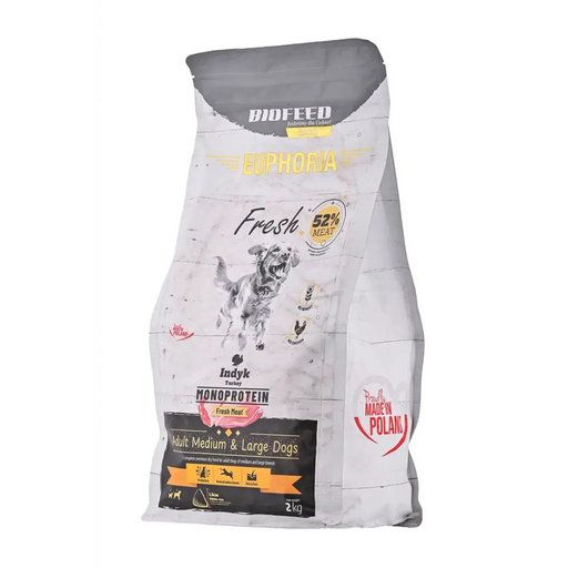 BIOFEED Euphoria Fresh Adult Medium & Large Monoprotein Turkey - dry dog food - 2kg - Dry foodDLP-KAS<<<For