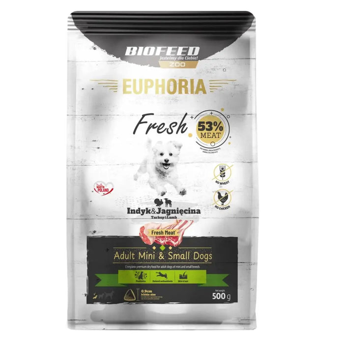 BIOFEED Euphoria Fresh Adult Turkey and lamb XS/S - dry dog food - 500g - Dry foodDLP-KAS<<<For the dogDLP<<<ActionPL