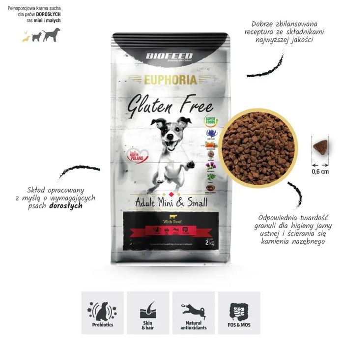 BIOFEED Euphoria Gluten Free Adult mini & small Beef - dry dog food - 12kg - Dry foodDLP-KAS<<<For the dogDLP<<<ActionPL