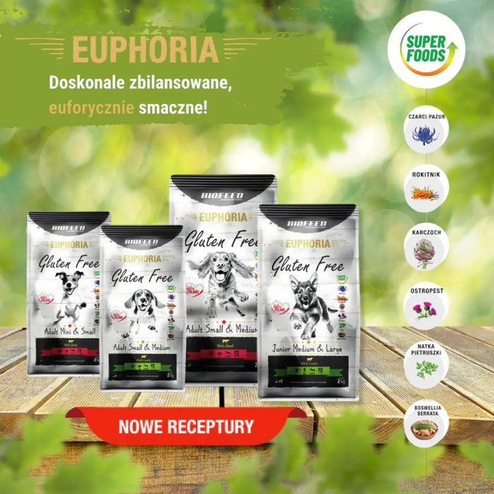 BIOFEED Euphoria Gluten Free Adult mini & small Beef - dry dog food - 12kg - Dry foodDLP-KAS<<<For the dogDLP<<<ActionPL
