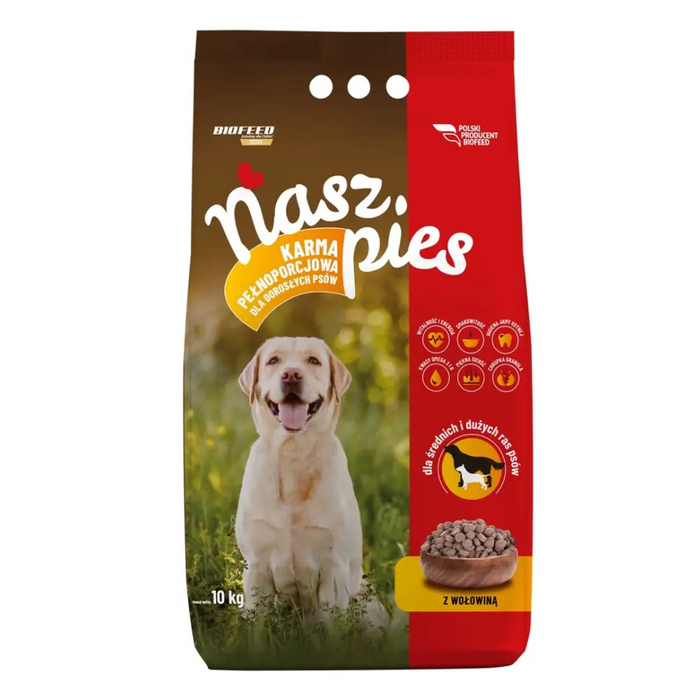 BIOFEED Nasz Pies medium & large Beef - dry dog food - 15kg - Dry foodDLP-KAS<<<For the dogDLP<<<ActionPL