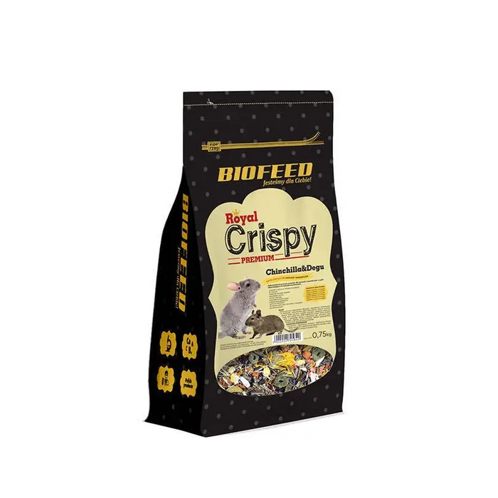 BIOFEED Royal Crispy Premium Chinchilla&Degu - food for chinchillas and degu - 750g - FodderDMZ-KAR<<<For small