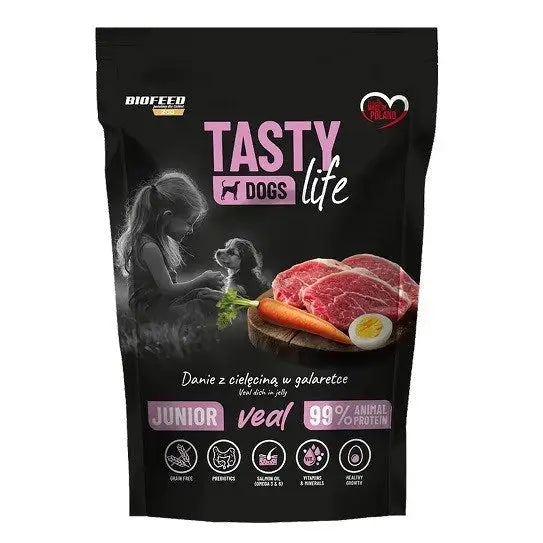 BIOFEED Tasty dog life junior cielęcina 90% saszetka 500g - Wet foodDLP-KAM<<<For the dogDLP<<<ActionPL