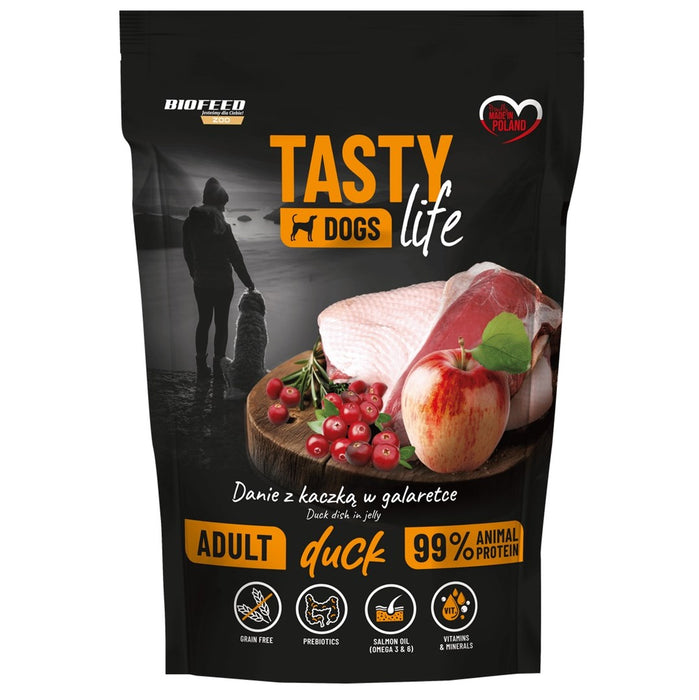 BIOFEED Tasty dog life kaczka 90% saszetka 500g