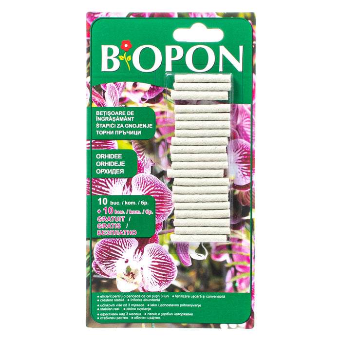 FERTILIZER ON STICKS FOR ORCHIDS 20PCS BIOPON