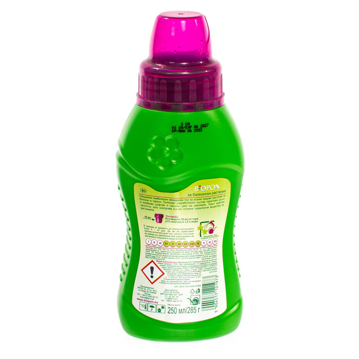LIQUID FERTILIZER FOR BALCONY PLANTS 0.25L BIOPON