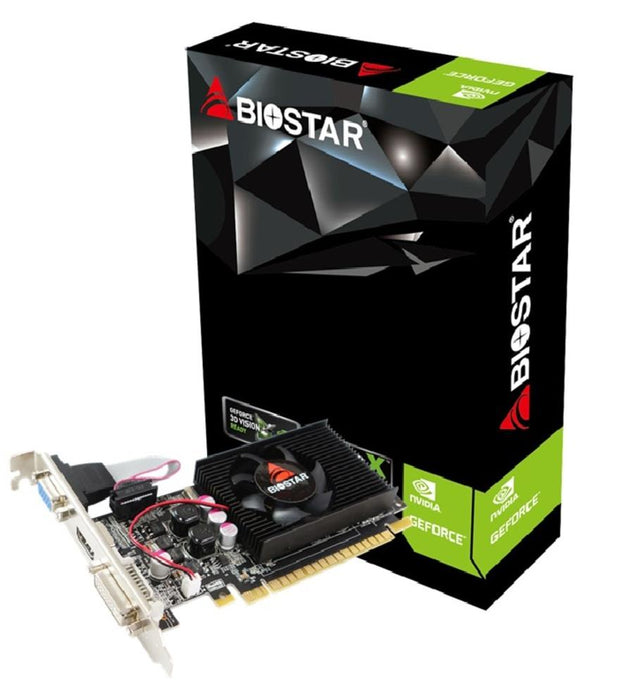 Video card BIOSTAR GeForce GT 610, 2GB, SDDR3, 64 bit, DVI-I, D-Sub, HDMI