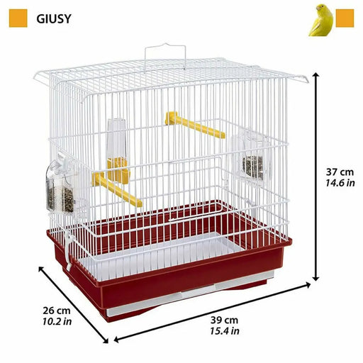 Bird Cage Ferplast Giusy Red White - Домашни Животни<<<Дом Градина<<<BigBuy&&&Пътуване и разходки<<<Домашни