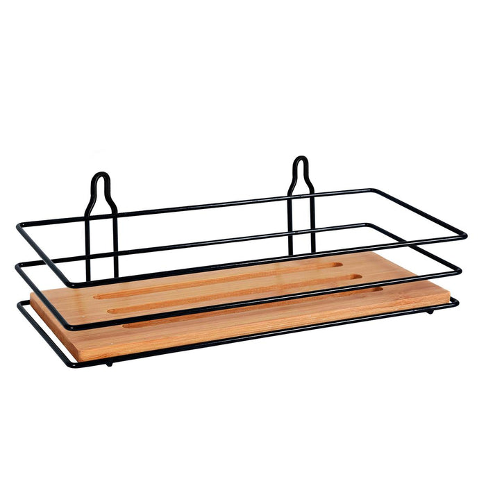 SHELF RECTANGULAR PLAIN 1 LEVEL BLACK
