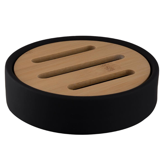 PLAIN BLACK SOAP DISH