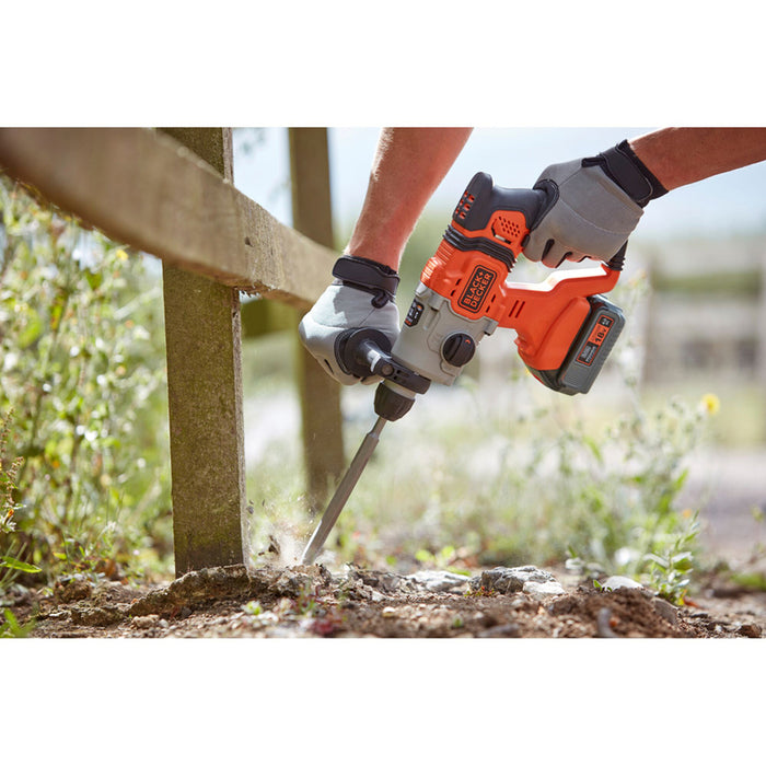 BATTERY BRUSHLESS PUNCH BLACK&DECKER BCD900M1K-QW 18 V, 1.20 J, SDS PLUS, NUMBER OF BATTERIES 1, 4.00 Ah, CASE