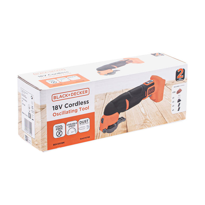 BATTERY MULTIFUNCTIONAL TOOL BLACK&DECKER BDCOS18N-XJ 18 V, WITHOUT BATTERY AND CHARGER