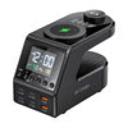 Blitzwolf BW-FW10 alarm clock with charger 2xUSB-A 4xUSB-C 240W - mains chargers<<<Chargers<<<GSM