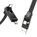 Blitzwolf BW-HDC7 4-in-1 USB + C + Lightning cable 240W 1.2m (black) - Combo Cables<<<USB cables<<<GSM
