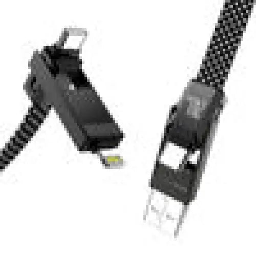 Blitzwolf BW-HDC7 4-in-1 USB + C + Lightning cable 240W 1.2m (black) - Combo Cables<<<USB cables<<<GSM