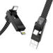 Blitzwolf BW-HDC7 4-in-1 USB + C + Lightning cable 240W 1.2m (black) - Combo Cables<<<USB cables<<<GSM