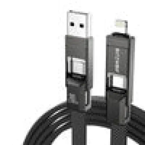 Blitzwolf BW-HDC7 4-in-1 USB + C + Lightning cable 240W 1.2m (black) - Combo Cables<<<USB cables<<<GSM