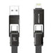 Blitzwolf BW-HDC7 4-in-1 USB + C + Lightning cable 240W 1.2m (black) - Combo Cables<<<USB cables<<<GSM