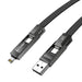 Blitzwolf BW-HDC7 4-in-1 USB + C + Lightning cable 240W 1.2m (black) - Combo Cables<<<USB cables<<<GSM