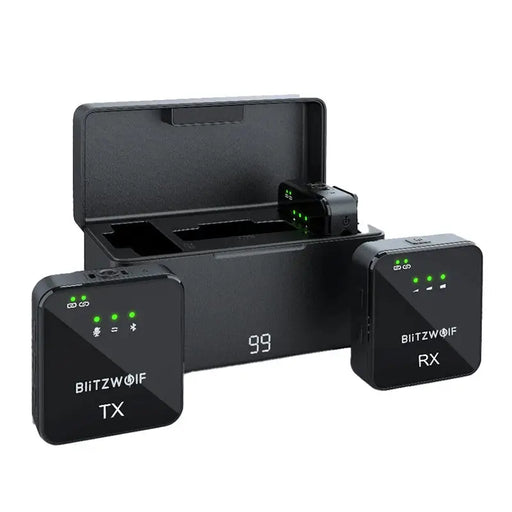 BlitzWolf Wireless Microphone BW-SX63 1000mAh (black) - Lavalier<<<Microphones<<<Audio<<<InnproXML