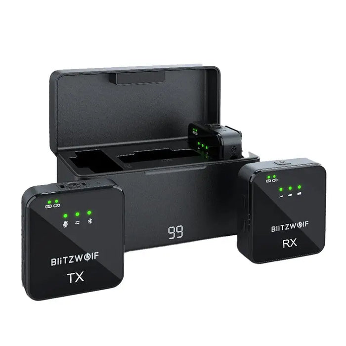 BlitzWolf Wireless Microphone BW-SX63 1000mAh (black) - Lavalier<<<Microphones<<<Audio<<<InnproXML