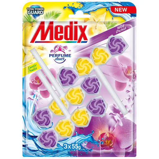 BLOCK FOR TOILET 3 PCS. FRUIT&ORCHID MEDIX - Почистващи препарати<<<Домашни потреби<<<Кухня<<<Praktiker