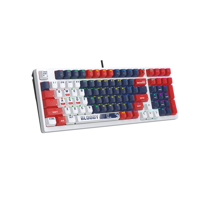 A4tech Gaming mechanical keyboard Bloody Sports Navy S98 BLMS RGB Backlit red switch, USB