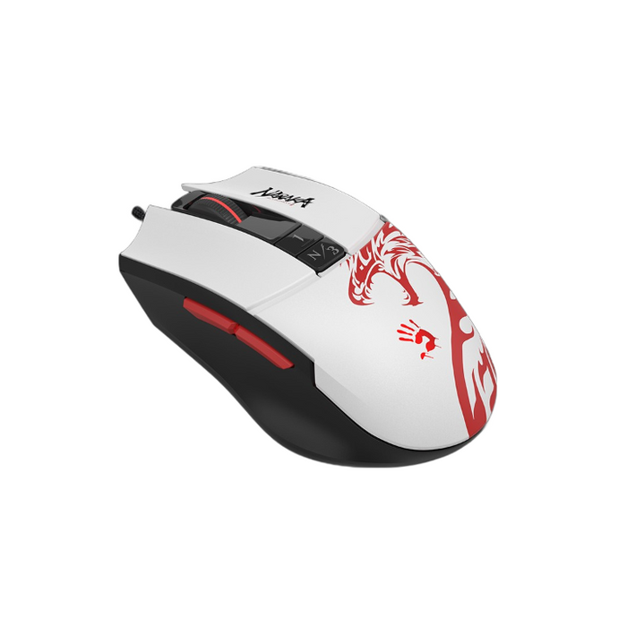 Gaming mouse A4tech bloody L65 Max, Wired, 12000 cpi, Naraka, Black/White