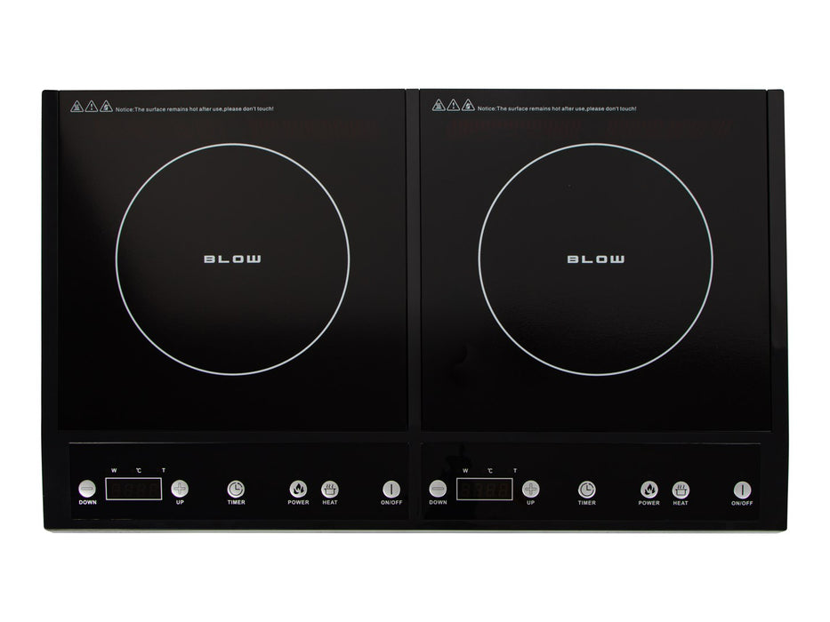 Induction cooker, two-burner adjustable hob, 2000W + 2000W BLOW