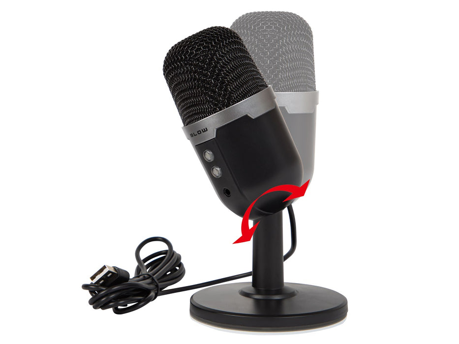 Studio microphone with BLOW LED stand