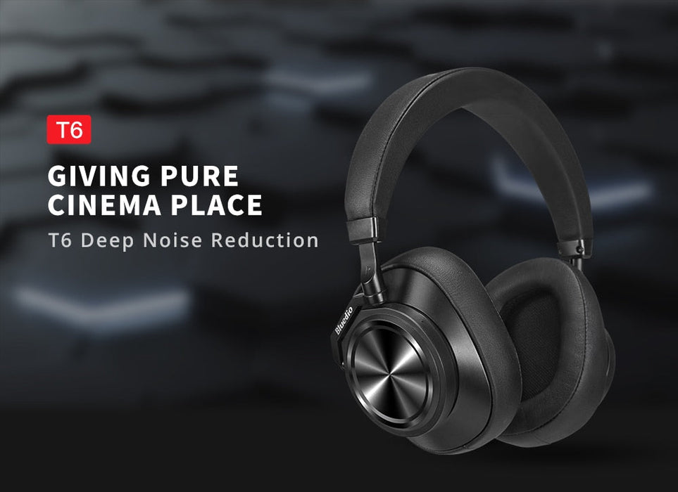 Bluedio T6 Bluetooth 5.0 ANC Foldable Wireless Headphones - Wireless Earphones