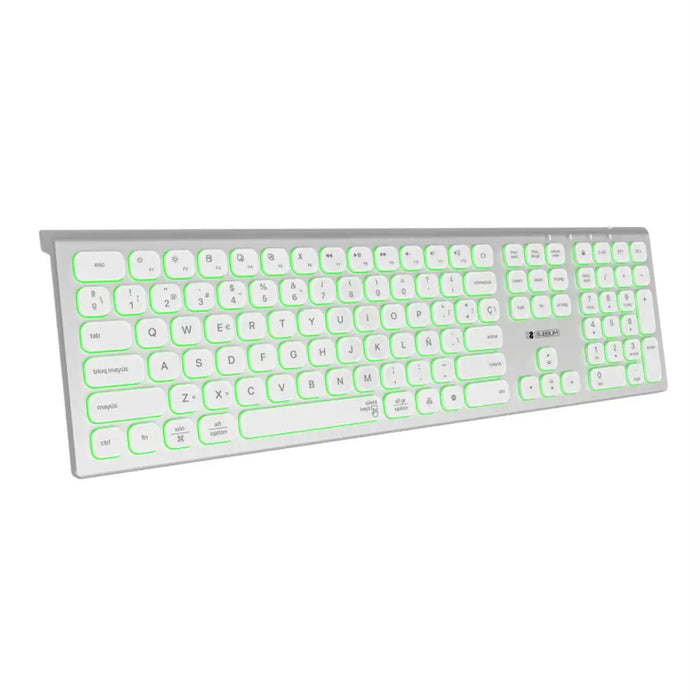 Bluetooth Keyboard Subblim SUBKB-3MIE300 White Silver Spanish Qwerty - Електроника Периферни и резервни
