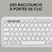 Bluetooth Keyboard with Support for Tablet Logitech K380 French White AZERTY - Електроника Периферни и резервни