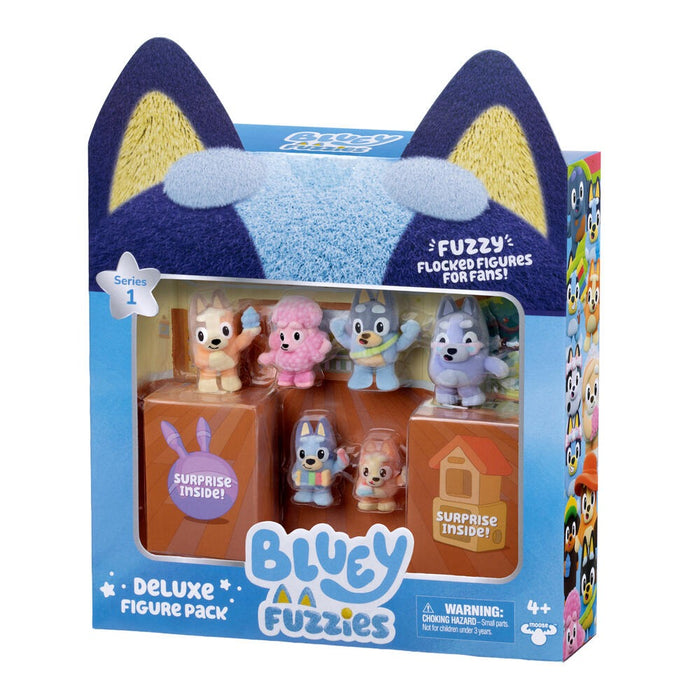 Moose Bluey - Fuzzies Deluxe Figure Set, 8 Pieces
