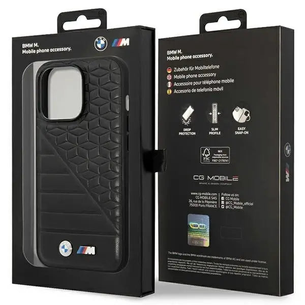 BMW Bi Pattern Case for iPhone 14 Pro Max 6.7’’ - Black - Cell phone cases and covers<<<HurtelXML