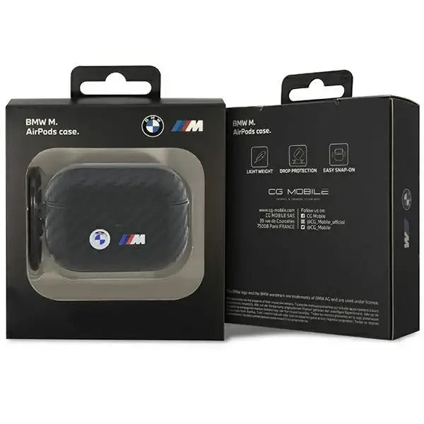 BMW BMAP2WMPUCA2 AirPods Pro 2 gen cover black/black Carbon Double Metal Logo - Cell phone cases and covers<<<HurtelXML