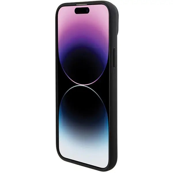 BMW BMHCP15S22PTDK iPhone 15 6.1’’ black/black Leather Stamp Tricolor - Cell phone cases and covers<<<HurtelXML