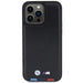 BMW BMHCP15X22PTDK iPhone 15 Pro Max 6.7’’ black/black Leather Stamp Tricolor - Cell phone cases and covers<<<HurtelXML