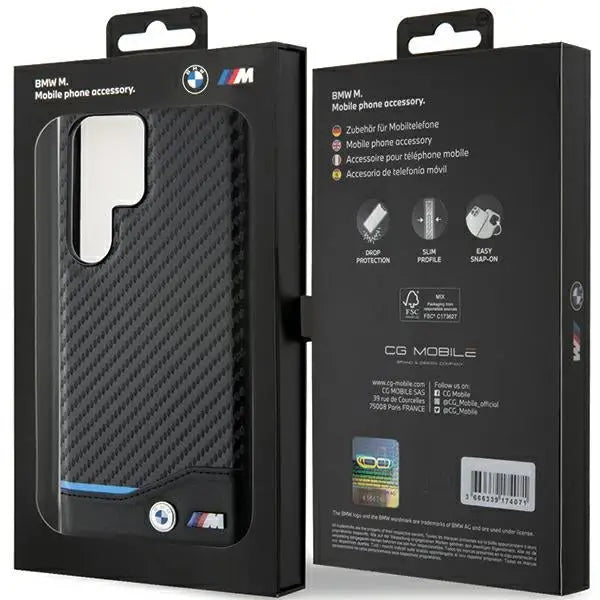 BMW BMHCS24L22NBCK S24 Ultra S928 black/black Leather Carbon - Cell phone cases and covers<<<HurtelXML