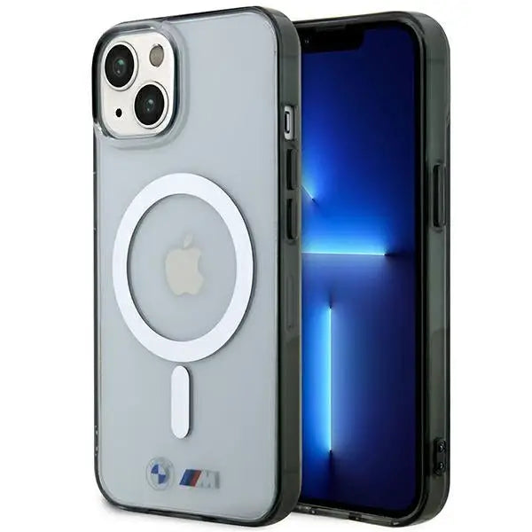BMW BMHMP14SHCRS iPhone 14 6.1’’ case transparent hardcase Silver Ring MagSafe - Cell phone cases and covers<<<HurtelXML