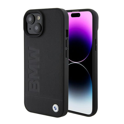 BMW BMHMP15SSLLBK iPhone 15 6.1’’ black/black Magsafe hardcase Signature Logo Imprint - Cell phone cases