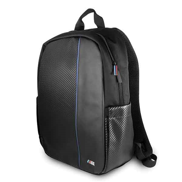 BMW Carbon Navy Stripe backpack for a 16’’ laptop - black - Laptop bags<<<HurtelXML