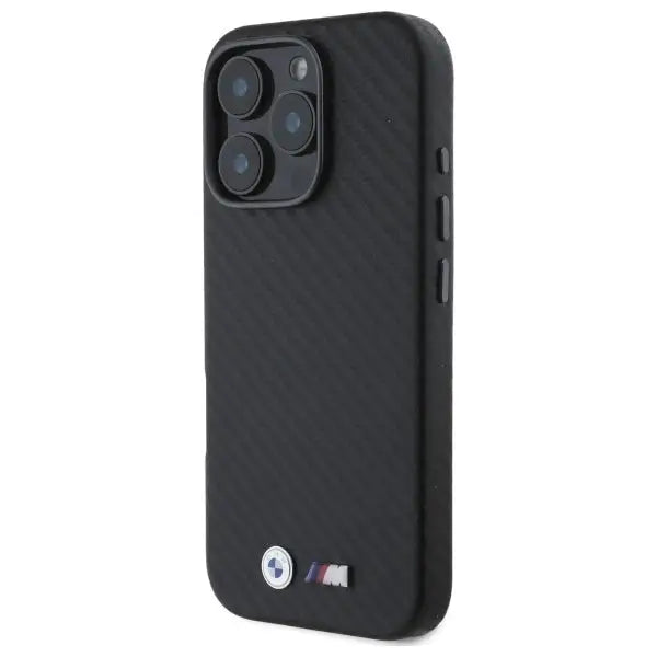 BMW Carbon Wrapped Metal iPhone 16 Pro Max Case - Black - Cell phone cases and covers<<<HurtelXML