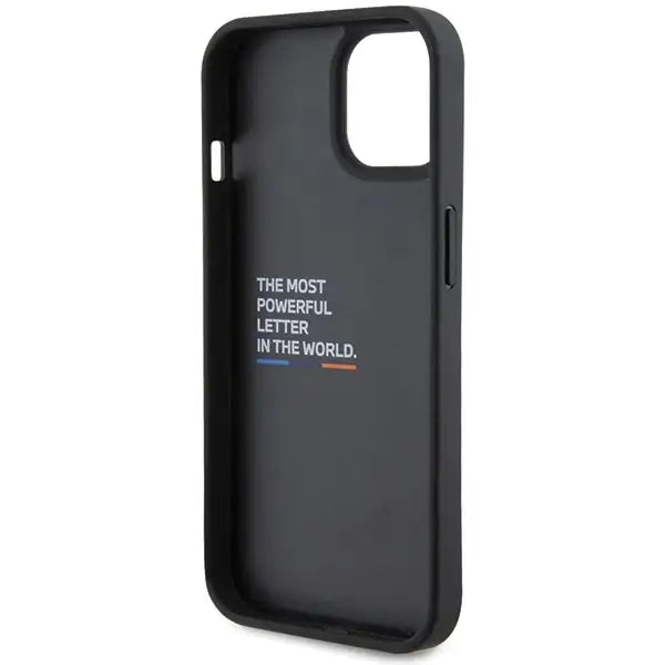 BMW Leather Carbon case for iPhone 15 - black - Cell phone cases and covers<<<HurtelXML