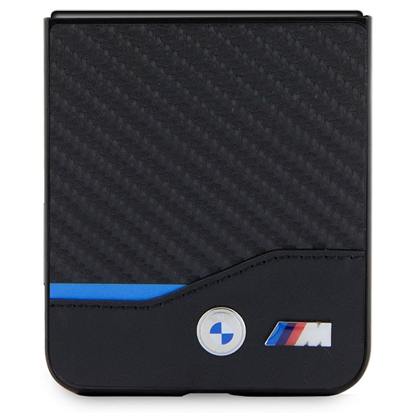 BMW Leather Carbon case for Samsung Galaxy Z Flip 5 - black - Cell phone cases and covers<<<HurtelXML