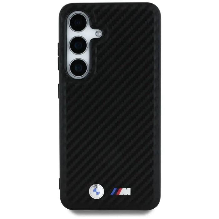 BMW Leather Carbon MagSafe Case for Samsung Galaxy S25+ - Black - Cell phone cases and covers<<<HurtelXML