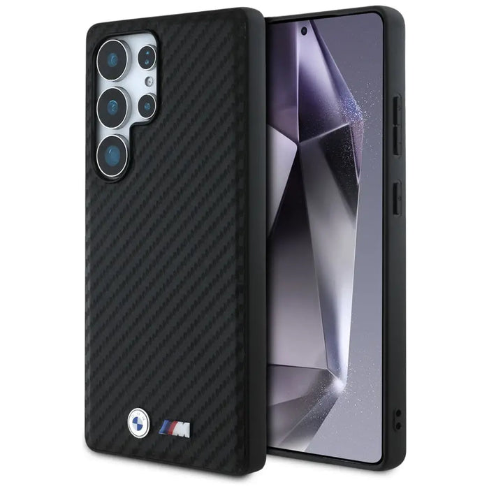 BMW Leather Carbon MagSafe Case for Samsung Galaxy S25 Ultra - Black - Cell phone cases and covers<<<HurtelXML